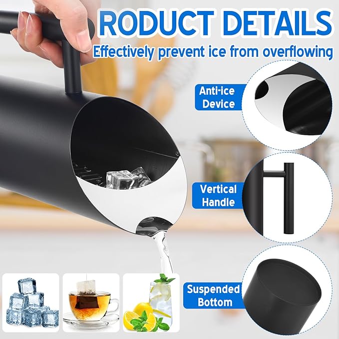 Funnymoom 3 Pack 35oz/1.0l Stainless Steel Water Pitcher Modern Metal Pitcher - Image 3