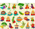 Colorful Cartoon Vegetable Dish Drying Mats, 18 x 24 inch Absorbent Microfiber by Unknown