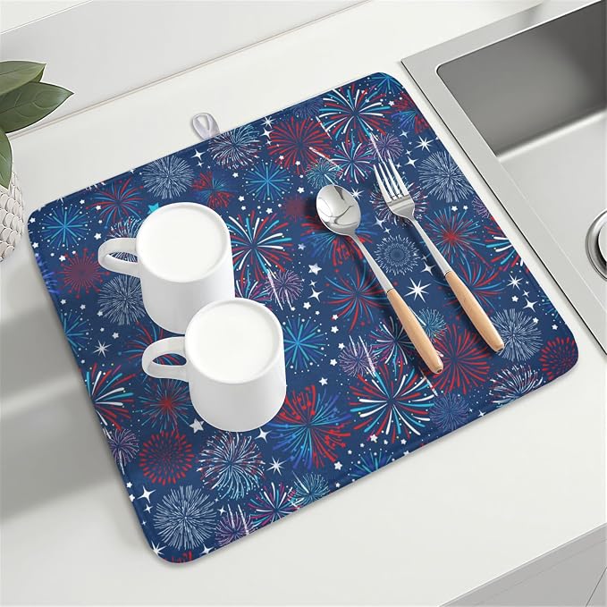 4th of July Patriotic Dish Drying Mat - Image 8
