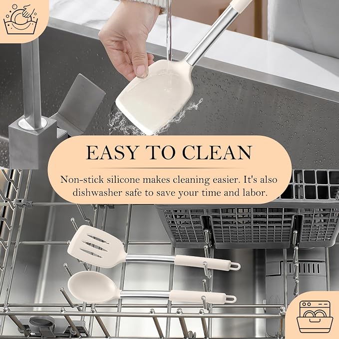 TeamFar Kitchen Utensils, for Frying Mixing Draining Turning, Healthy & - Image 7