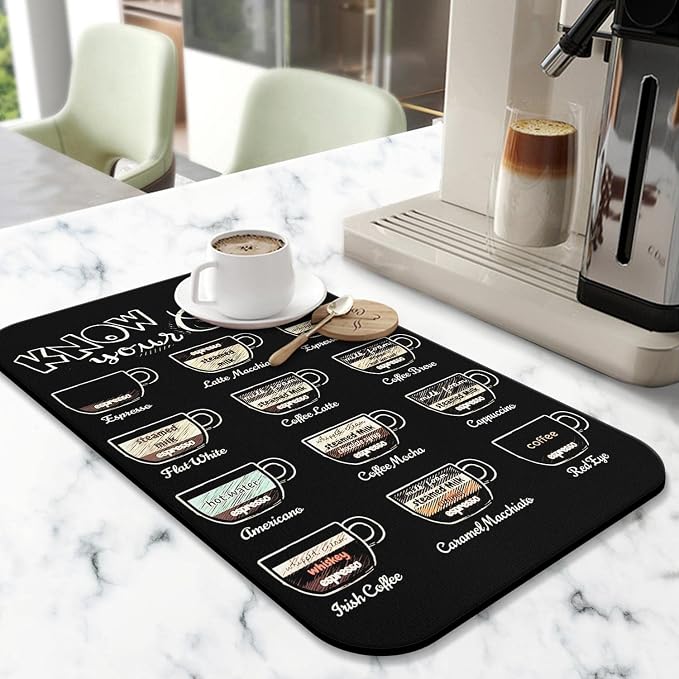 Fun Coffee Mat 19inx12in, Coffee Bar Mat - Image 3
