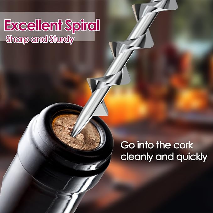 IPOW Wine Opener, Zinc Alloy Wine Bottle Opener, Wing Corkscrew Heavy Duty - Image 2