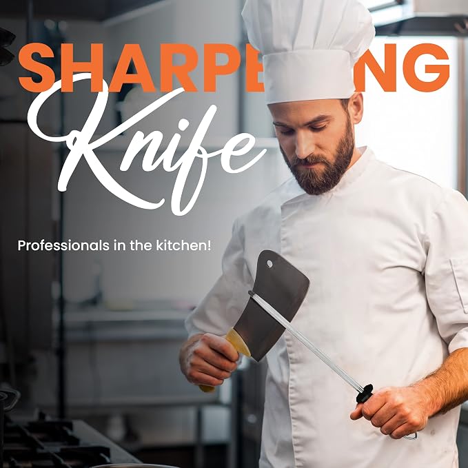 Utopia Kitchen Knife Sharpener Rod 12 Inch, Professional Honing Rod - Image 6