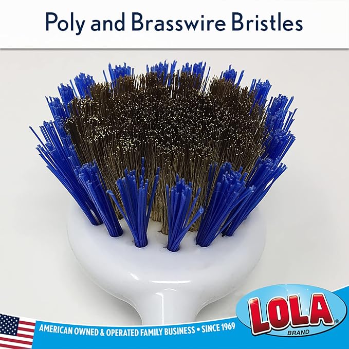 LOLA Pro Pot N' Pan Brush, 6 Pack, Abrasive Cleaning, Poly & Brass Wire Bristles - Image 2
