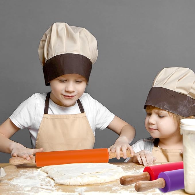 6 Pack Small Rolling Pins for Kids, Silicone Rolling Pin - Image 6