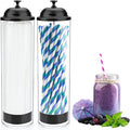 13.5 inch Straw Holder for Standard& Long Bended Size Drinking Straws, Acrylic by Mevtok