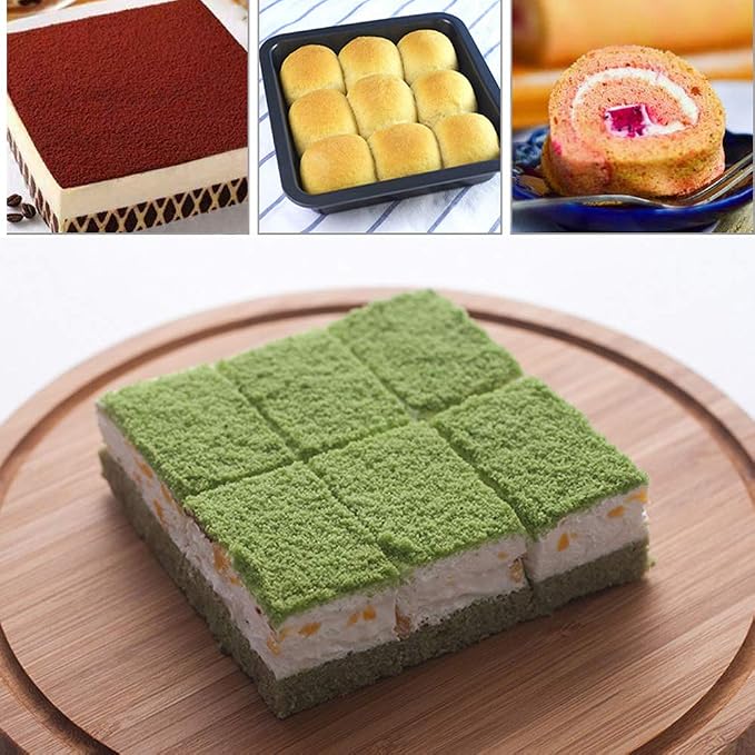 2pcs Mini Baking Pans 8 X 8 Inch Square Cake Pan Bread Pan Nonstick Heavy - Image 6