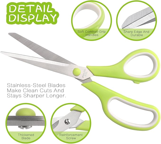 Scissors All Purpose Bulk Set of 3, Scissors - Image 3