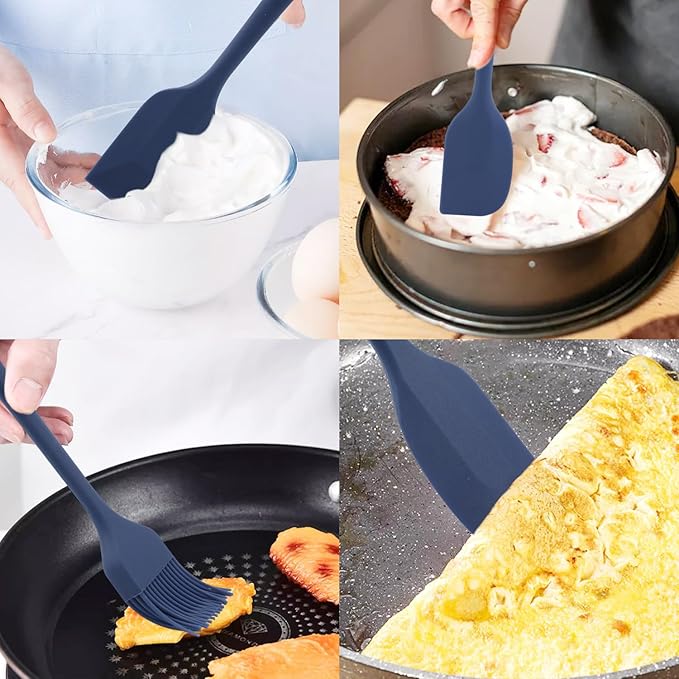 Silicone Spatulas Set, Rubber Spoon Spatula Heat Resistant Spoonula One Piece - Image 3