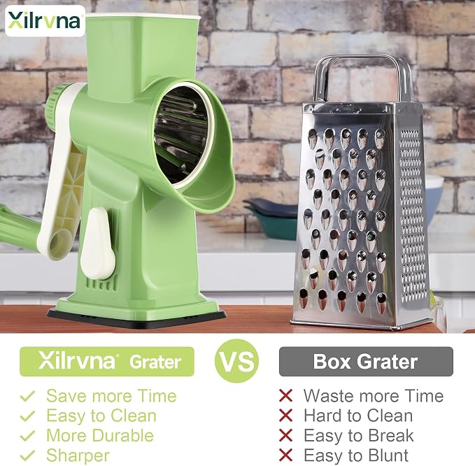 Rotary Cheese Grater Hand Crank Transparent - Image 9