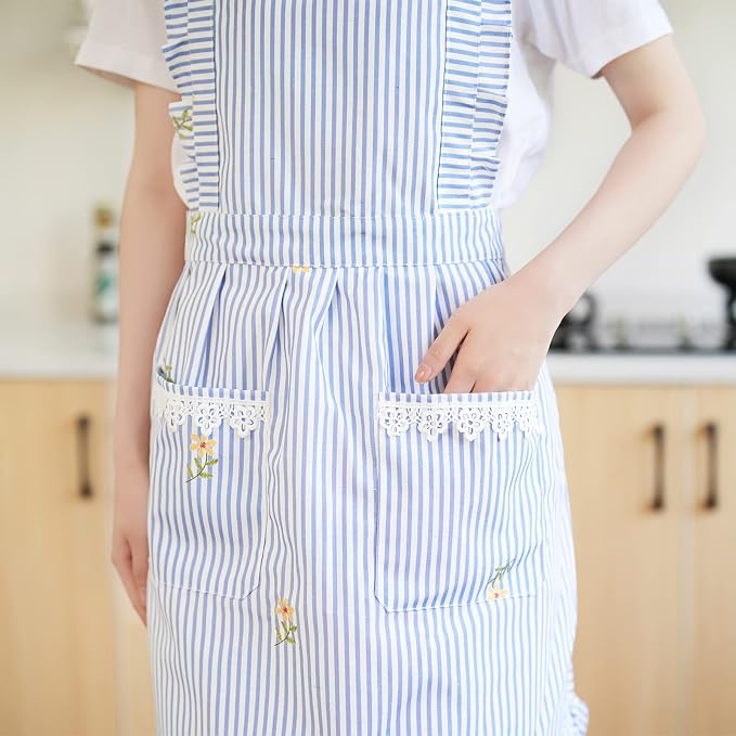 Funny Aprons for Women with Pockets, Kitchen Cooking Grilling Bbq Cute Chef - Image 8