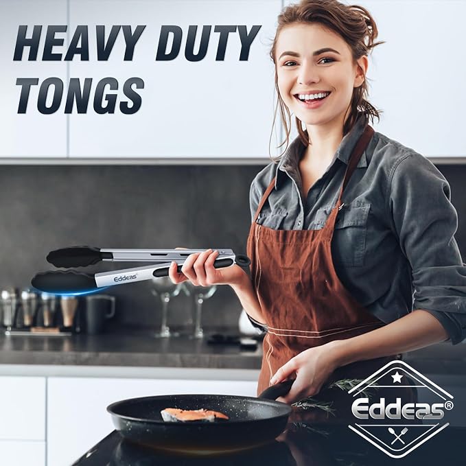 17 & 12 Inch Extra Long Kitchen Tongs - Image 6