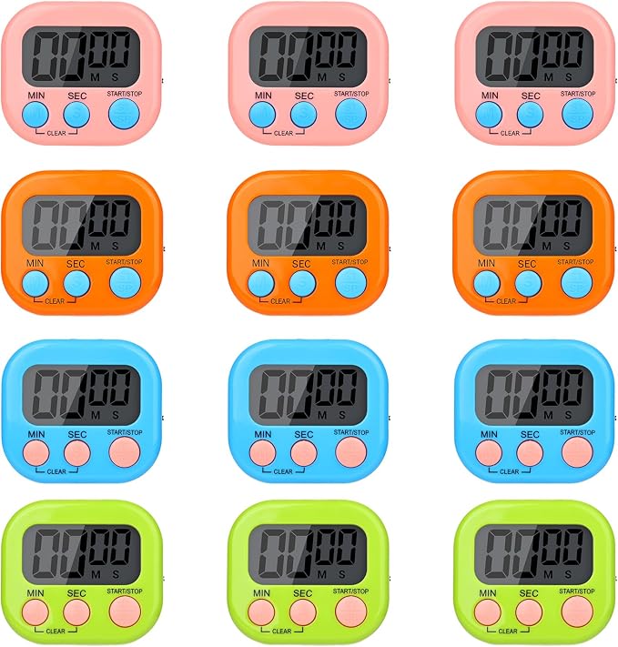 Mwellewm Digital Timers for Classroom Kitchen Timers for Cooking Small Magnetic by Mwellewm