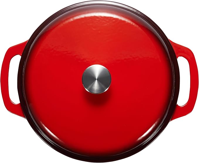 Amazon Basics Enameled Cast Iron Dutch Oven Pot - Image 4