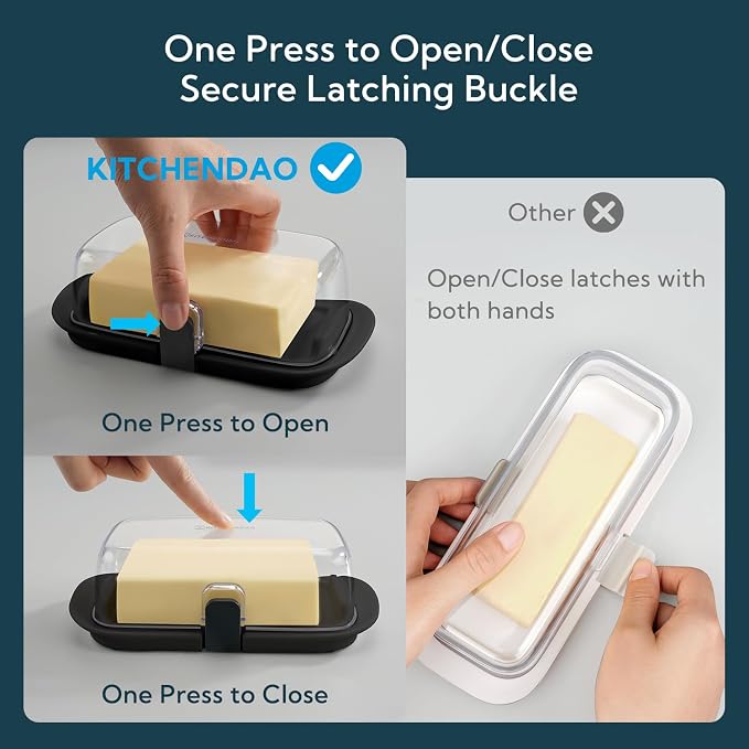 KITCHENDAO Large One-handed Butter Dish - Image 2