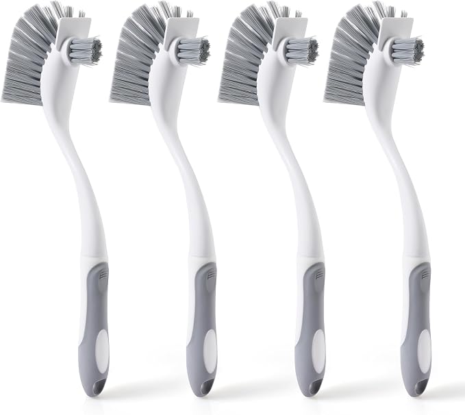 4-Pack Heavy-Duty Dish Scrub Brushes by CLEANHOME