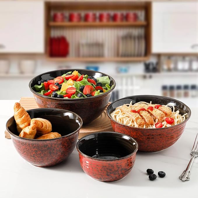 HASENSE Mixing Bowls, 2.1/1.5/1.0/0.5 Qt, Nesting Bowls - Image 2