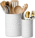 LOVECASA Utensil Holder, 7.2"+5.4" Ceramic Utensil Holder by LOVECASA
