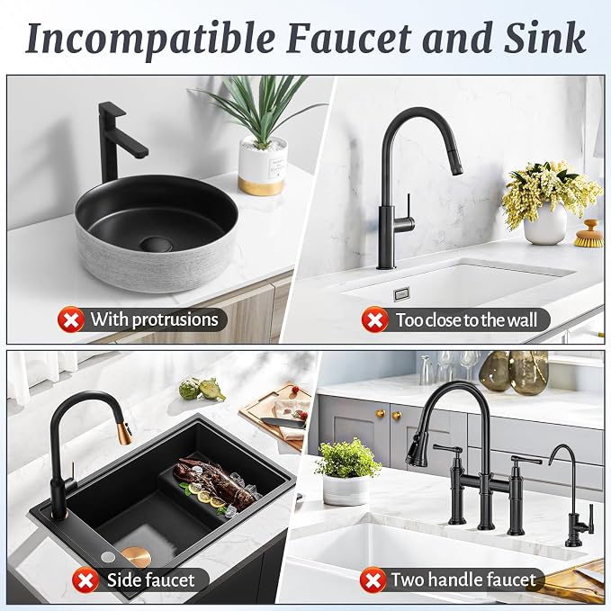 PoYang 17.7 inch Faucet Mat for Kitchen Sink Splash Guard, 7° Slope Silicone - Image 4