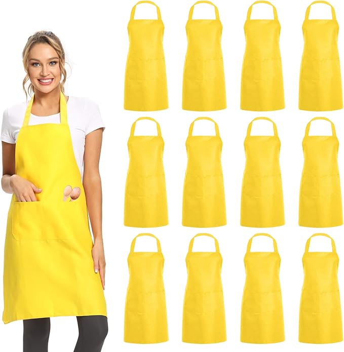 DUSKCOVE 12 Pack Plain Bib Aprons by DUSKCOVE