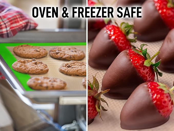 Zulay Kitchen Silicone Baking Mat Sheet Set - Image 3