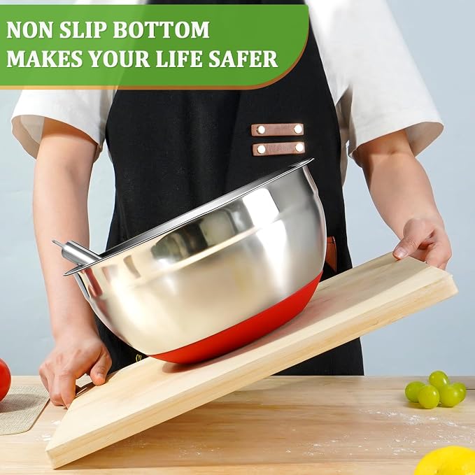 Mixing Bowls with Lids Set, Meal Storage - Image 2