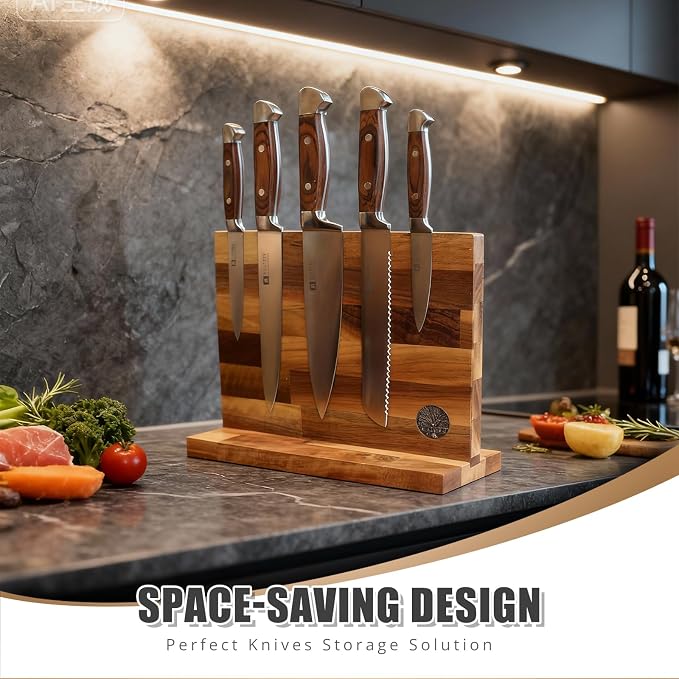 Magnetic Knife Block Set, Double Sided Magnetic Knife Holder - Image 6