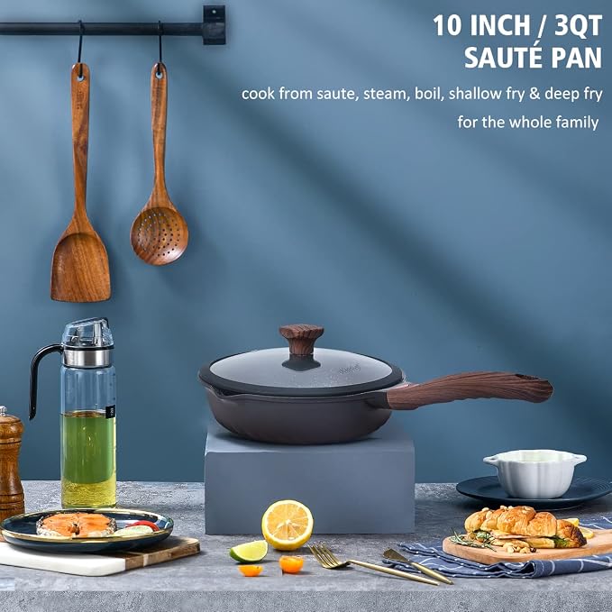 Vinchef Nonstick Deep Frying Pan Saute Pan - Image 2