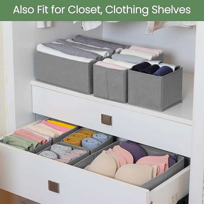 Criusia Drawer Organizer Clothes, 16 Pack Underwear Drawer Organizers, Foldable - Image 8