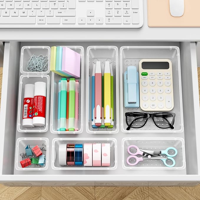 ElegantArray 24 PCS Drawer Organizer Set, 4 Sizes Tool Storage Trays, - Image 5