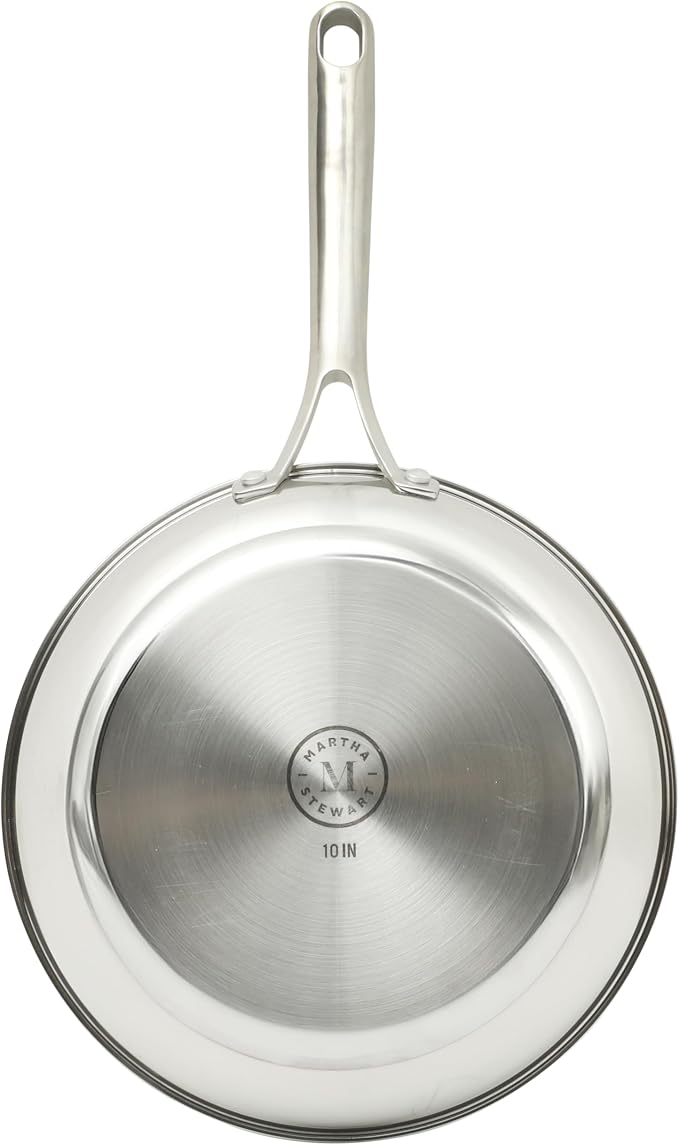 Martha Stewart Castelle 10" Stainless Steel Frying Pan Non Toxic Fry Pan Skillet - Image 6