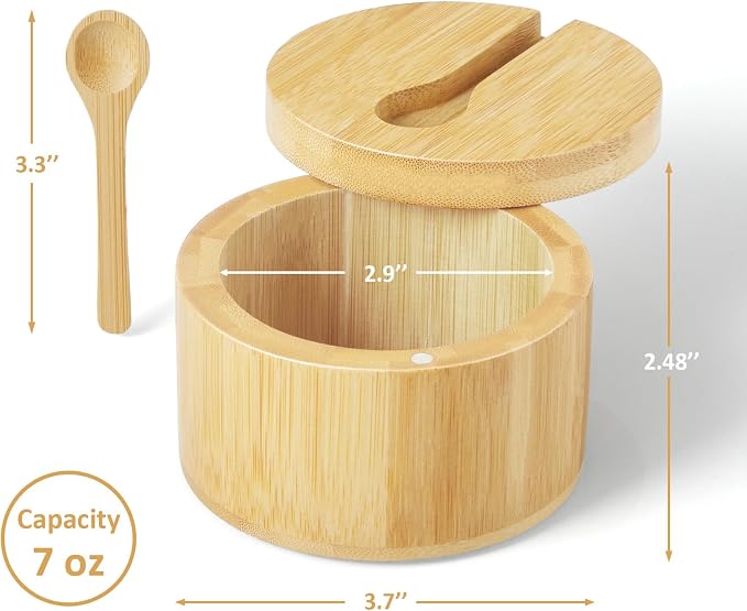 OUTNILI Salt Box Bowl with Lid and Spoon - Image 6