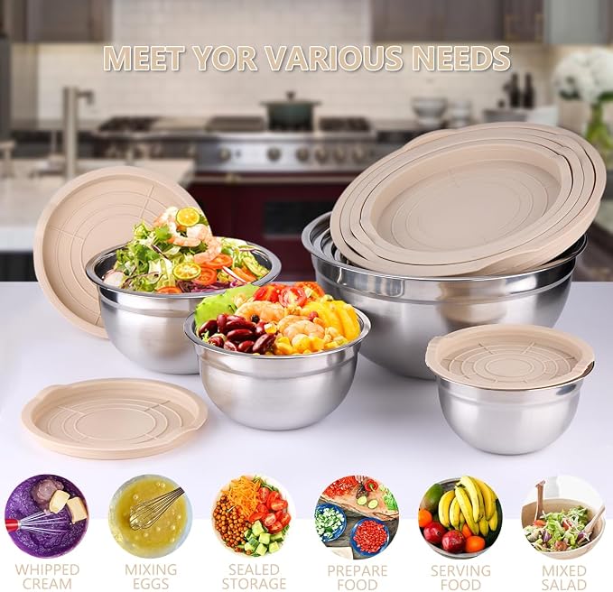 Leidawn Mixing Bowls with Lids set - Image 7