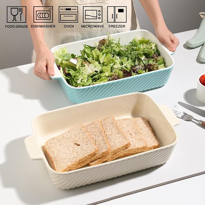 Sweejar Ceramic 13 x 9 Baking Pan, Cake Baking Dish - Image 2
