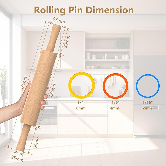 Classic Wooden Rolling Pin - Image 5