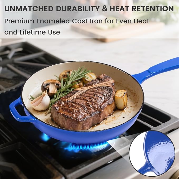 Hisencn Enameled Cast Iron Skillet - Image 3