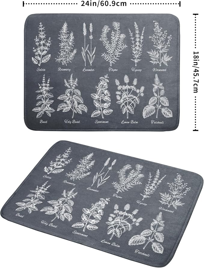 Flower Herbs Dish Drying Mat Wild Plant Dish Rack Mat - Image 2