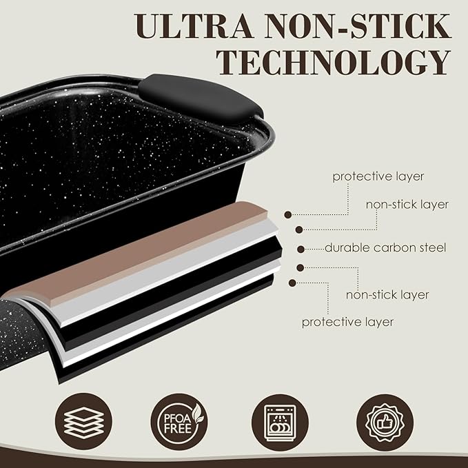 Baking Pans Set Nonstick, Bakeware Sets Stackable - Image 5
