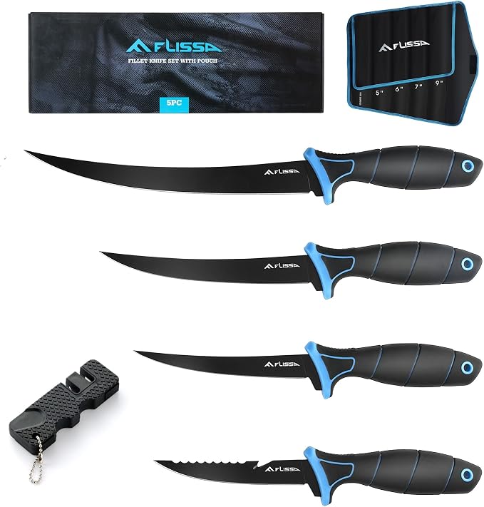 FLISSA Fillet Knife Set, Boning Knife & Bait Knives by FLISSA