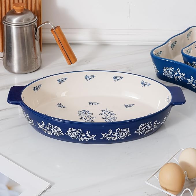 Wisenvoy Casserole Dish Baking Dish Ceramic Au Gratin Baking Dish Lasagna Pan - Image 4