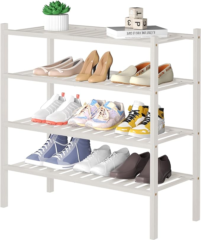 ROMGUAR CRAFT 4 Tier Bamboo Shoe Rack by ROMGUAR+CRAFT