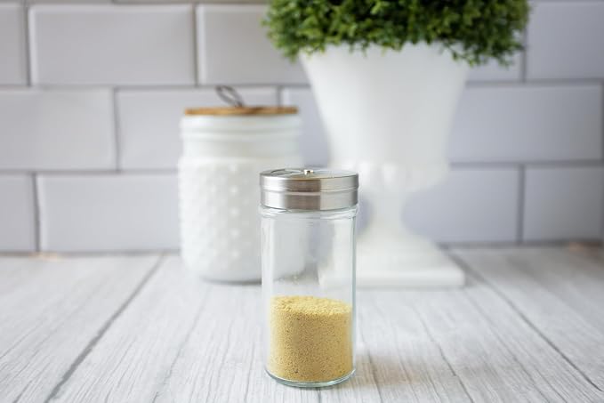 Fox Run Glass Spice Jar With Stainless Steel Shaker Lid, 4 Ounce Clear - Image 4