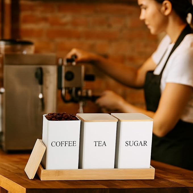 3 Pack Coffee Tea Sugar Container - Image 4