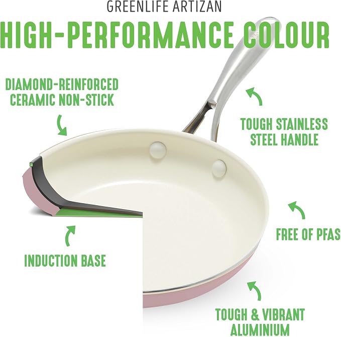 GreenLife Artisan Healthy Ceramic Nonstick, 5QT Saute Pan Jumbo Cooker - Image 4