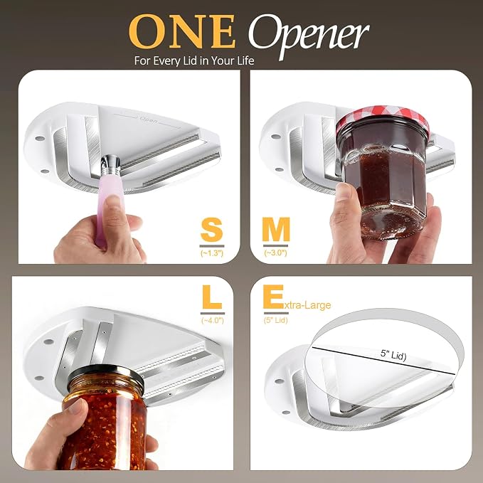 Mount-on Cabinet Jar Opener for Weak Hands, Seniors - Image 2