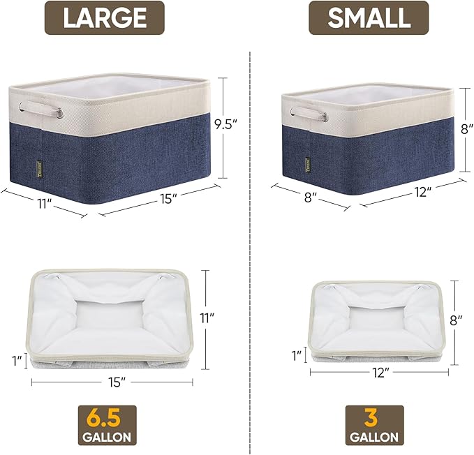 BALEINE 2 Pack Fabric Closet Storage Bins - Image 2