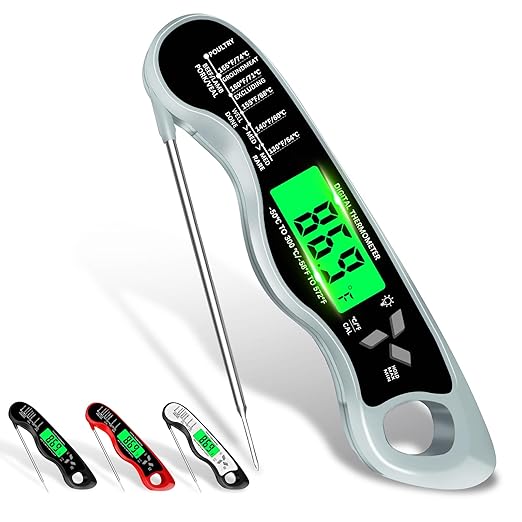 Meat Thermometer Digital，IP67 Waterproof Cooking Thermometer by Unknown
