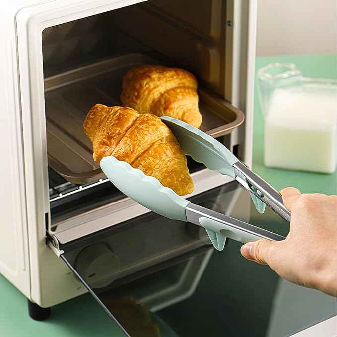 Silicone Kitchen Tongs, Food Grade Small Tongs, Mini Serving Tongs - Image 6