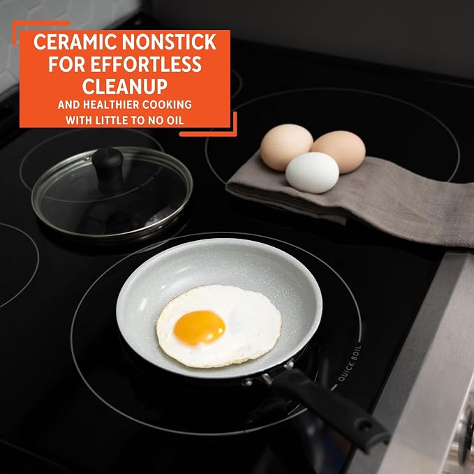 IMUSA 6.3” Gray Speckled Ceramic Mini Fry Pan - Image 4