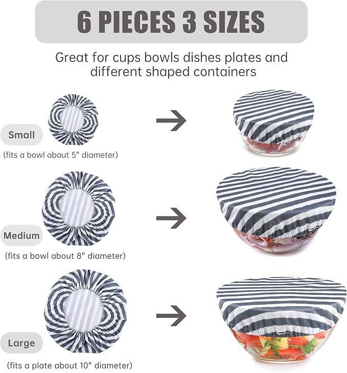 wegreeco Elastic Reusable Bowl Covers - Image 3